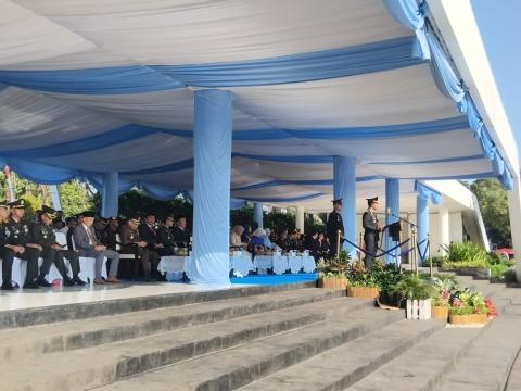 Upacara Peringatan HUT Bhayangkara ke 80 di Kabupaten Karawang, Rabu (01/07/2026).