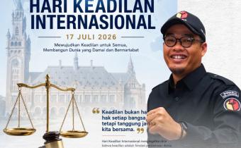 Egkus Kusnadi saat di wawancara ucapan Hari Keadilan Internasional, Jumat 17 Juli 2026.